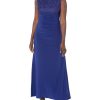Women's Long Cowl Back Mother of The Bride Dress, Formal Event, Wedding Guest Gown (Petite and Regular Sizes)