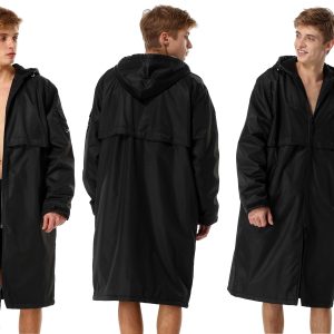 100% Waterproof Swim Parka, Hooded Warm Scuba Coat Surf Jacket for Men and Women
