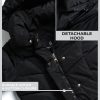 Women's Insulated Quilted Puffer Parka Winter Coat with Hood (S-XL)