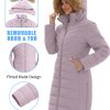 Women's Winter Coats Warm Thicken Long Puffer Jacket Waterproof Quilted Parka with Removable Faux Fur Hood