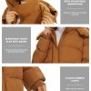 Women's Long Quilted Puffer Coat, Winter Warm Maxi Puffer Jacket with Detachable Hood