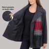 Women's Double Breasted Peacoat with Scarf