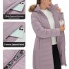 Women's Winter Coats Warm Thicken Long Puffer Jacket Waterproof Quilted Parka with Removable Faux Fur Hood