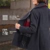 Women's Double Breasted Peacoat with Scarf